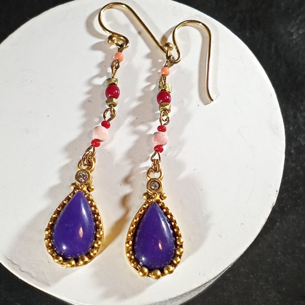Semiprecious sone drop earrings Lee Angel